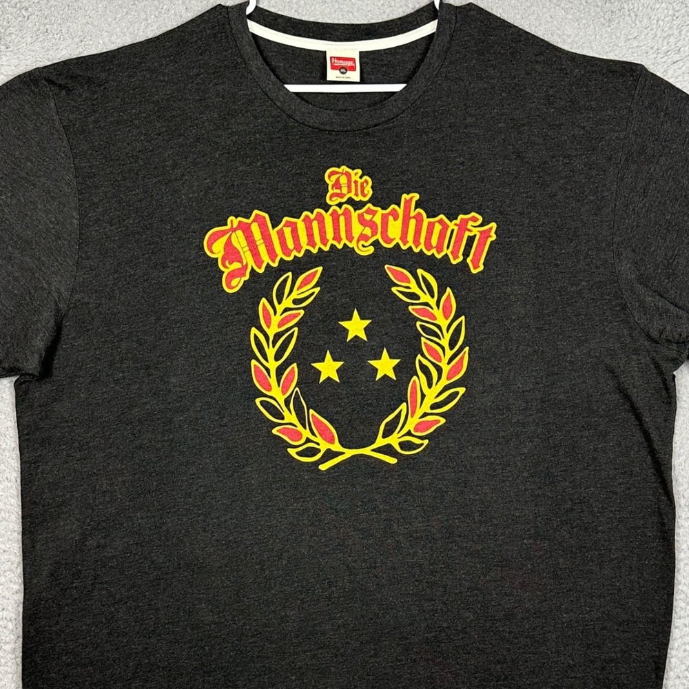 Homage T-Shirt Mens 3XL Dark Grey Die Mannschaft Germany Soccer Short Sleeve Tee